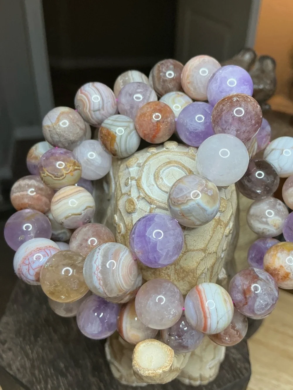 Amethyst and Crazy Lace 13mm - Picture 3 of 6